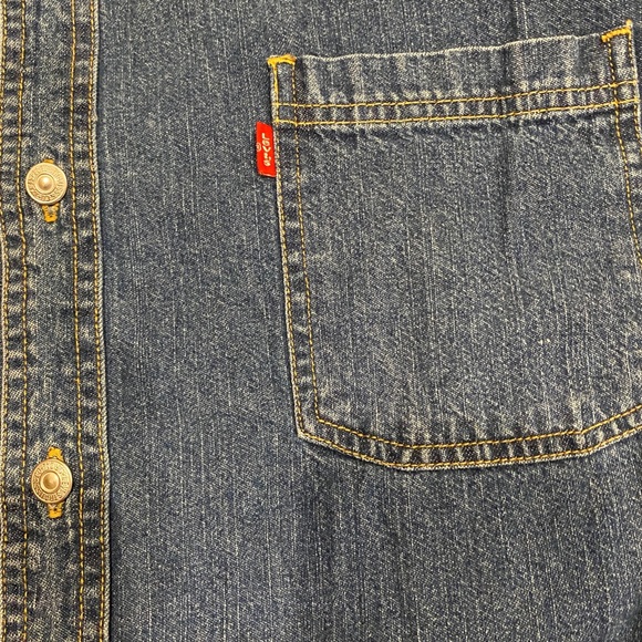 Men's Levi's Thick Sturdy Long-Sleeved Denim Button-down Shirt Size XXL 2XL VGC - Picture 3 of 6